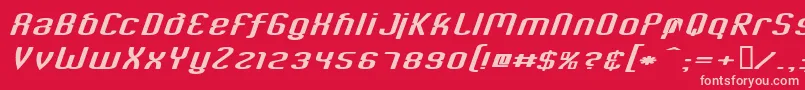 CriminalItalic-fontti – vaaleanpunaiset fontit punaisella taustalla