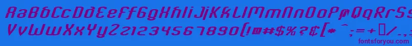 CriminalItalic Font – Purple Fonts on Blue Background