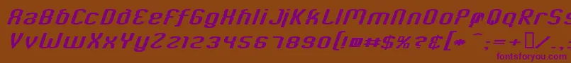 CriminalItalic-fontti – violetit fontit ruskealla taustalla