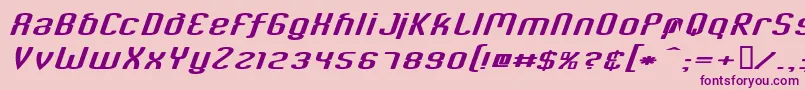 フォントCriminalItalic – ピンクの背景に紫のフォント