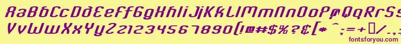 Шрифт CriminalItalic – фиолетовые шрифты на жёлтом фоне