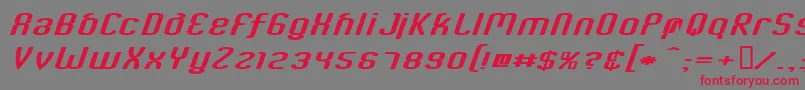 フォントCriminalItalic – 赤い文字の灰色の背景