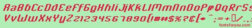 CriminalItalic-fontti – punaiset fontit vihreällä taustalla