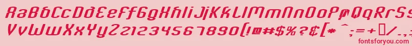 フォントCriminalItalic – ピンクの背景に赤い文字