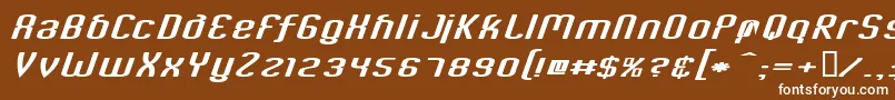 Шрифт CriminalItalic – белые шрифты на коричневом фоне