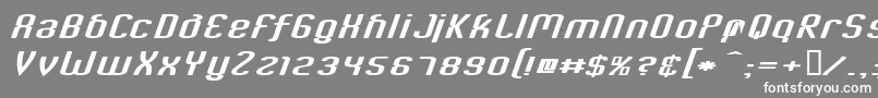 CriminalItalic-fontti – valkoiset fontit harmaalla taustalla