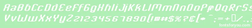 CriminalItalic-fontti – valkoiset fontit vihreällä taustalla