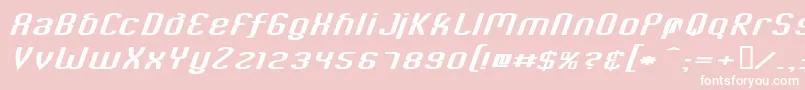 CriminalItalic-fontti – valkoiset fontit vaaleanpunaisella taustalla