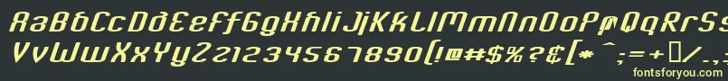 CriminalItalic Font – Yellow Fonts on Black Background