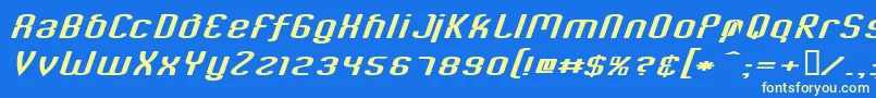 CriminalItalic-fontti – keltaiset fontit sinisellä taustalla