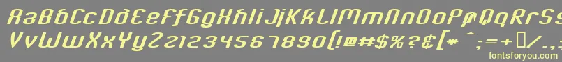 CriminalItalic-fontti – keltaiset fontit harmaalla taustalla
