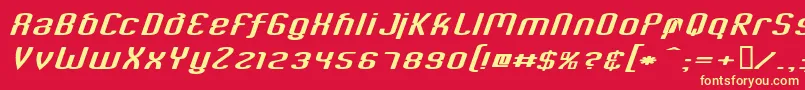 CriminalItalic Font – Yellow Fonts on Red Background
