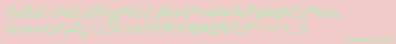 TragicBureau Font – Green Fonts on Pink Background