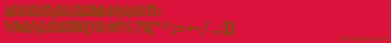 Czcionka BillyRegularTtnorm – brązowe czcionki na czerwonym tle
