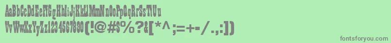 フォントBillyRegularTtnorm – 緑の背景に灰色の文字