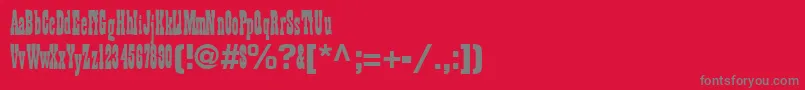 フォントBillyRegularTtnorm – 赤い背景に灰色の文字