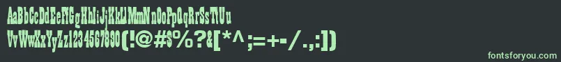 BillyRegularTtnorm-Schriftart – Grüne Schriften auf schwarzem Hintergrund
