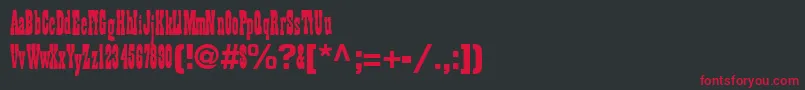 BillyRegularTtnorm Font – Red Fonts on Black Background