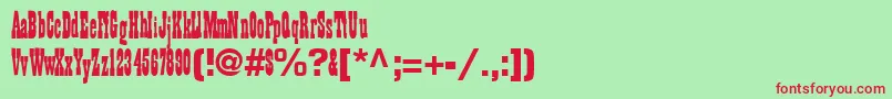 BillyRegularTtnorm Font – Red Fonts on Green Background