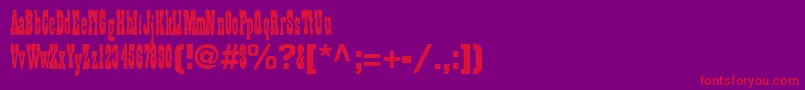 フォントBillyRegularTtnorm – 紫の背景に赤い文字