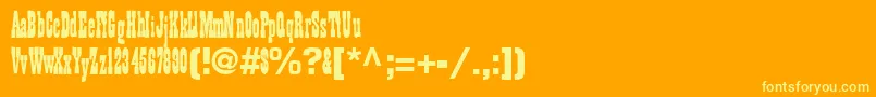 En savoir plus sur la police BillyRegularTtnorm Police BillyRegularTtnorm – polices jaunes sur fond orange