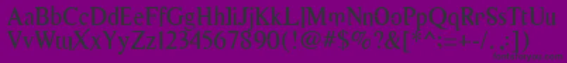Шрифт Thymesans96 – чёрные шрифты на фиолетовом фоне