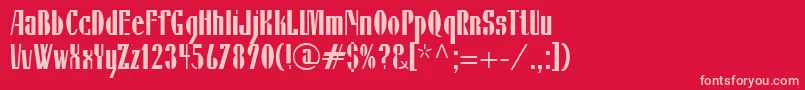IsildaLtRegular Font – Pink Fonts on Red Background