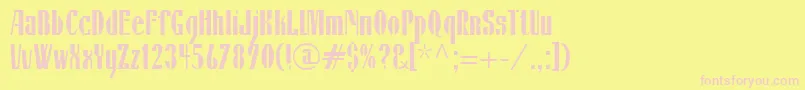 IsildaLtRegular Font – Pink Fonts on Yellow Background