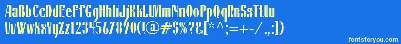 IsildaLtRegular Font – Yellow Fonts on Blue Background