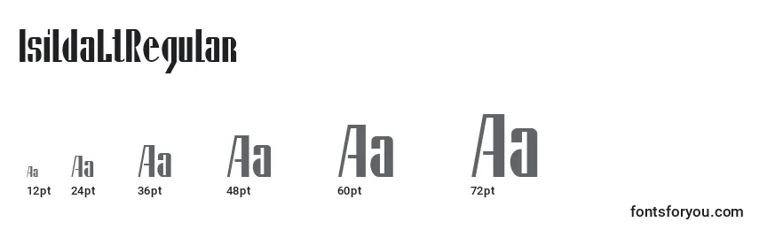IsildaLtRegular Font Sizes