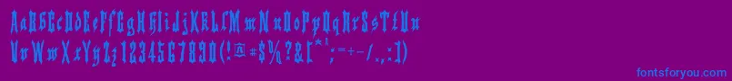 Applesauce07-Schriftart – Blaue Schriften auf violettem Hintergrund