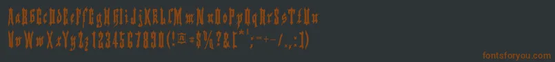 Applesauce07-Schriftart – Braune Schriften auf schwarzem Hintergrund