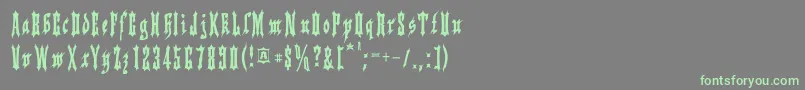 フォントApplesauce07 – 灰色の背景に緑のフォント