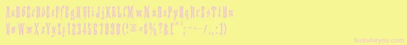 Applesauce07-Schriftart – Rosa Schriften auf gelbem Hintergrund