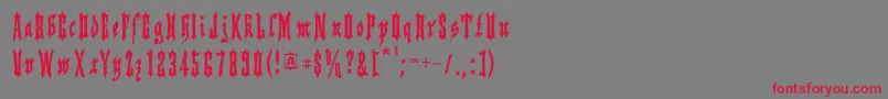 Applesauce07 Font – Red Fonts on Gray Background