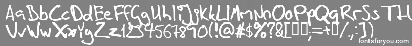 Inhishan Font – White Fonts on Gray Background