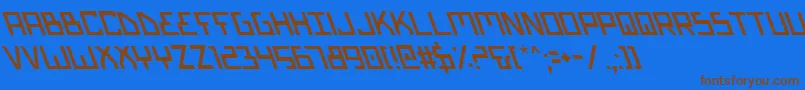 Шрифт Biotyps – коричневые шрифты на синем фоне