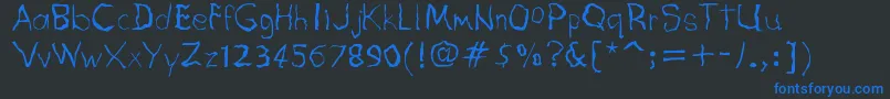 Lisätietoja Rouble-fontista Rouble-fontti – siniset fontit mustalla taustalla