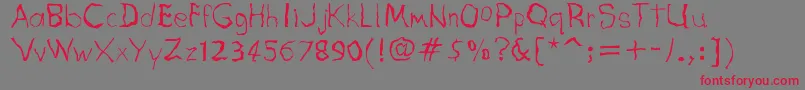 Rouble Font – Red Fonts on Gray Background