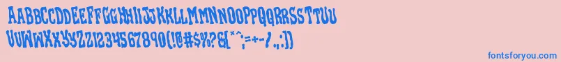 Blackgunkrotate Font – Blue Fonts on Pink Background