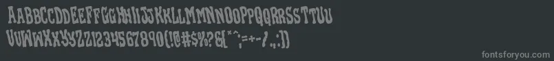 Шрифт Blackgunkrotate – серые шрифты на чёрном фоне