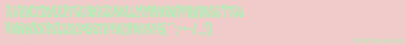 Blackgunkrotate Font – Green Fonts on Pink Background