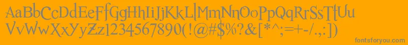 RomanceFatalSerifStd Font – Gray Fonts on Orange Background