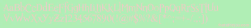 RomanceFatalSerifStd Font – Pink Fonts on Green Background