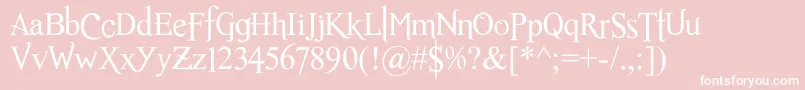 RomanceFatalSerifStd Font – White Fonts on Pink Background