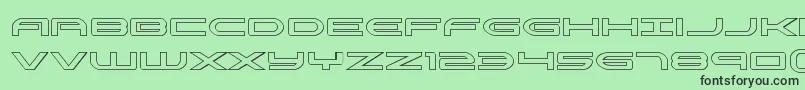 Antietamout Font – Black Fonts on Green Background