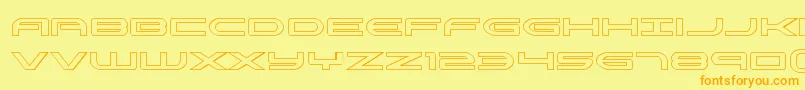Antietamout-Schriftart – Orangefarbene Schriften auf gelbem Hintergrund