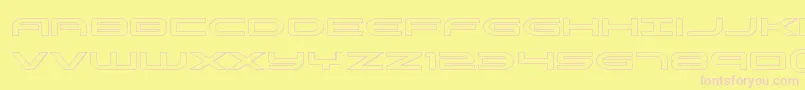 Antietamout Font – Pink Fonts on Yellow Background