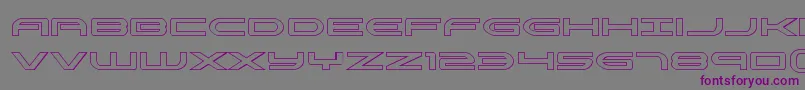 Шрифт Antietamout – фиолетовые шрифты на сером фоне