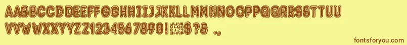 Trolli Font – Brown Fonts on Yellow Background